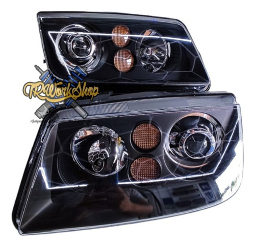 Faros Vw Jetta A4 Mk4 Tipo R Line Black Euro Style Par