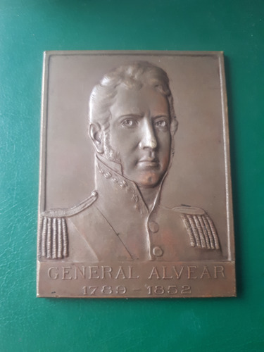 Medalla Gral. Alvear 1927 Centenario De Ituzaingo 77 × 58 Mm (Usado)