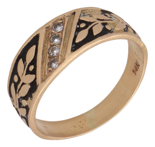 Anillo De 14k Oro Amarillo, 4 Gramos