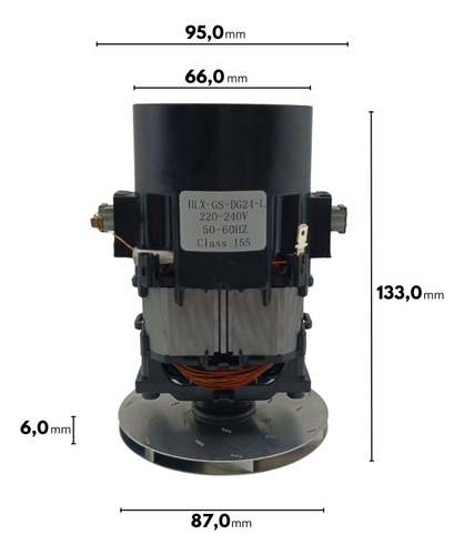 Motor Elétrico Para Aspirador Wap Gtw Inox 15 1700w (220v) Fw008861