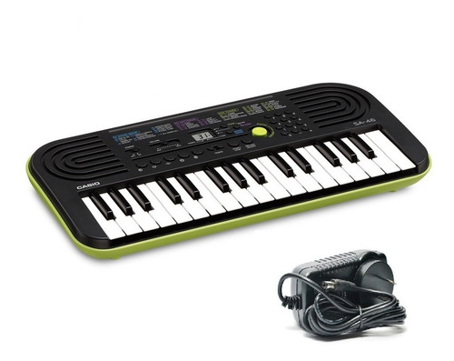 Imagen 7 de 8 de Teclado musical Casio Mini SA-46 32 teclas negro/verde