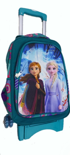 Morral Maleta Frozen Grande Con Llantas Escolar