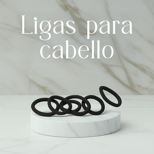 Ligas Para El Cabello 100 Pzs Tamaño Mediano Negro Belleza Lisa