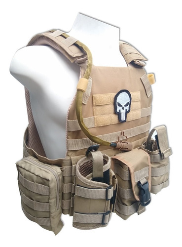 Colete Tático Molle Plate Carrier - Colete Modular Tan