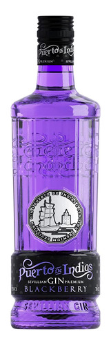 Pack De 6 Ginebra Puerto De Indias Blackberry 750 Ml