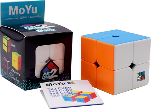 Cubo Rubik 2x2 Moyu Stickerless Speed Cube 