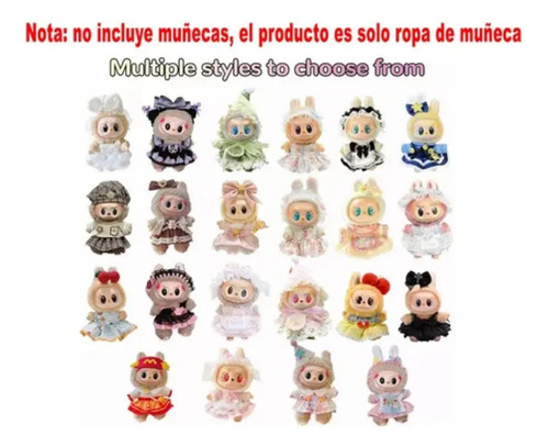 Ropa Nueva De Labubu Dolls, Llaveros De Felpa, Regalo
