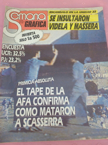 Revista Semana Gráfica Sabatini Póster 1985 Anteojito Juego