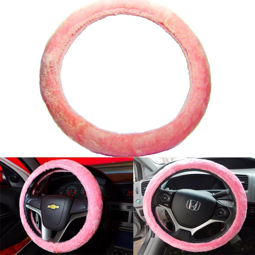 Imagem 4 de 4 de Capa Volante Freio De Mão E Cambio Pelúcia Cor De Rosa