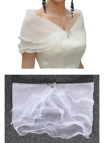 (4 #mold) Bolero De Babados Em Camadas Para O Baile De Forma