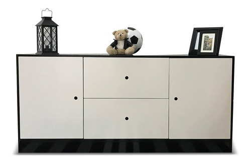 Mueble Infantil Cajonera Organizado Recamara Mod Pau Negro