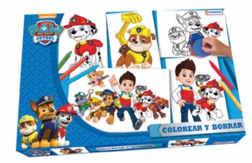 Paw Patrol Colorear Y Borrar Patrulla Canina