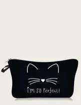Comprar Neceser Portacosmeticos Con Diseño De Gato O Perro A Eleccio Color Negro Diseño De La Tela Negro Con Diseño Gato