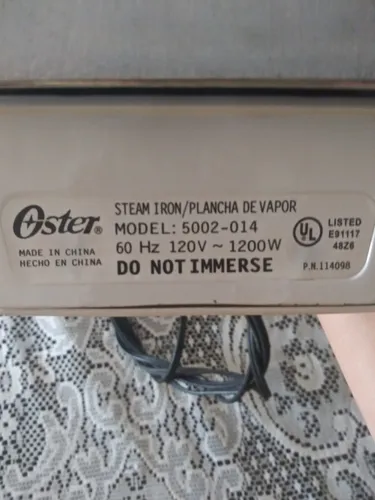 Plancha A Vapor Oster (Usado)