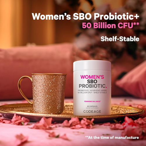 Suplemento Probiótico Codeage Women 50 Billion Crus 60 Caps