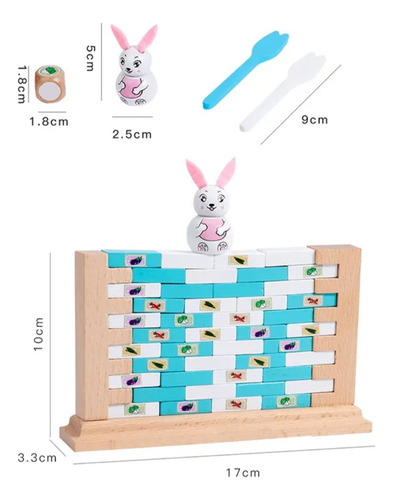 Juego De Mesa Demolición Muro Ladrillos Conejo Interactivo