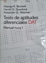 Comprar Test Aptitudes Diferenciales Dat  Bennett Y Otros
