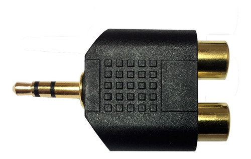Adaptador Convertidor Estéreo  Plug 3.5mm A 2 Rca Hembra
