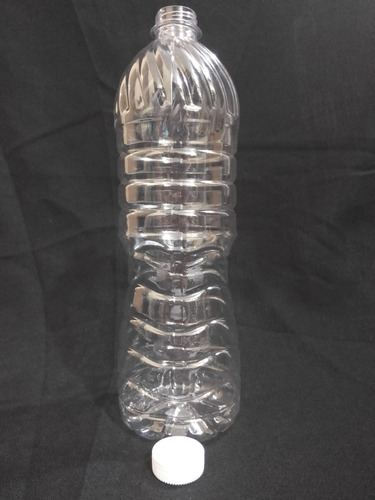 Botella 1 Lt (50pz) Plastico Trasparente Con Taparrosca