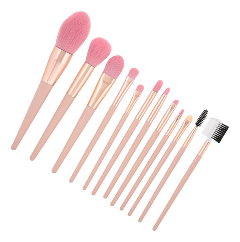 Juego De 12 Brochas De Maquillaje Para Rubor Facial En Polvo