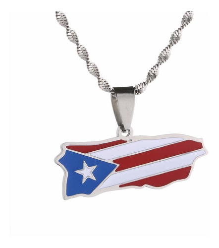 Br Gold Jewelry Collar Colgante De Mapa De Puerto Rico De A.