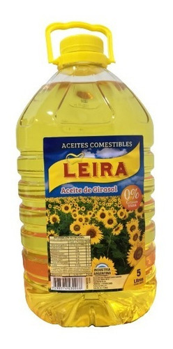 Aceite De Girasol Natural Botella 5 Lt Pack X 4 Und