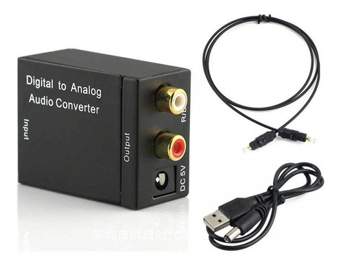 Adaptador Audio Digital Optico + Cable Optico Toslink A Rca 