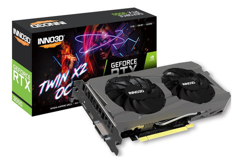 Placa De Vídeo Inno3d Geforce Rtx 3050 Twin X2 Oc, 8gb