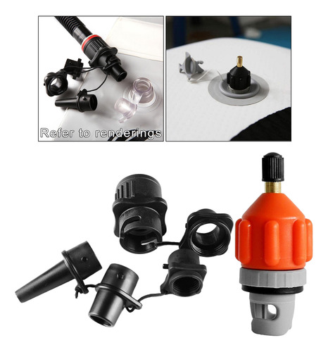 Adaptador De Válvula De Bomba De Sups Inflables Naranja