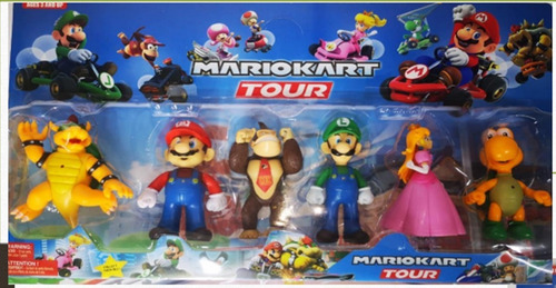 Set Muñecos Coleccionables Mario Kart Tour-clasic 