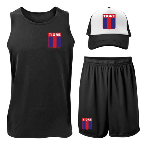 Conjunto Deportivo Musculosa + Short + Gorra - Tigre