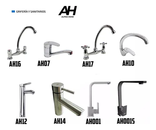 Griferia Premium Acero Inoxidable Monocomando Ah07 Ah Home