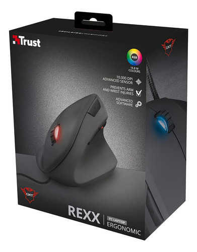 Trust Gaming Gxt 144 Rex - Mouse Para Pc Ergonomico 10000dpi