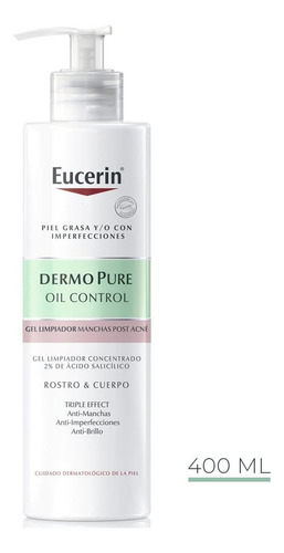 Gel Limpiador Dermopure Oil Control 400 Ml Eucerin