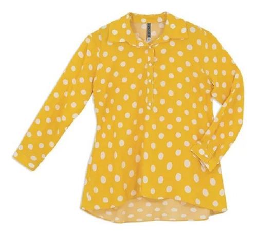 Blusa 2220 Camisa Tunica Polka Dots Lunar Tallas Extras 