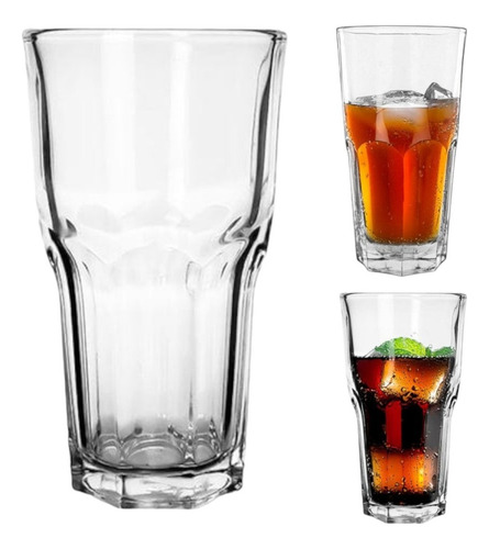 Vaso De Refresco Siena 480ml 12 Piezas Color Cristalino Vicrila
