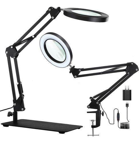 5x & 10x Magnifying Glass With Light And Stand, Kirkas 2-...