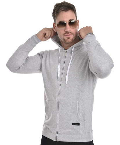Imagen 1 de 6 de Campera Buzo Hoodie Hombre Capucha Rustica Colores Joemar