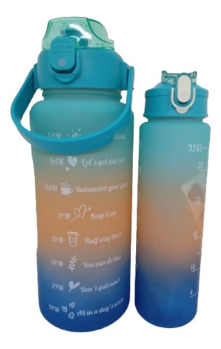 Botella De Agua Deportiva Motivacional  -set De 3