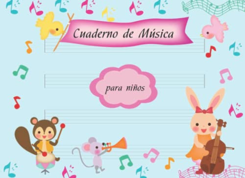 Cuaderno De Musica Para Niños: Libreta De Pentagramas A5 Con
