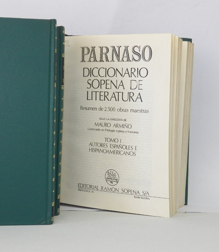 Imagen 2 de 3 de Libro Parnaso Diccionario Sopena De Literatura/ 3 Tomos