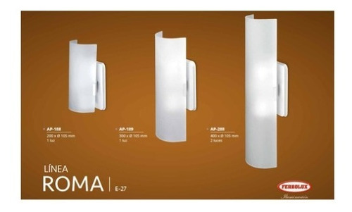 Imagen 4 de 10 de Aplique Difusor De Pared Vidrio Satinado Roma 20cm Apto Led