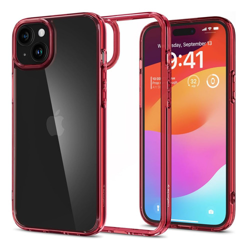 Funda Spigen Ultra Hybrid Para  iPhone 15 Plus - Red Crystal