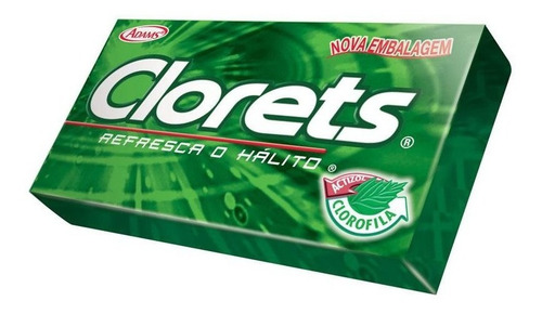 Chiclete 100 Unidades Clorets Mondelez Sabor Hortelã 280g
