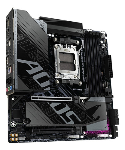 Placa Madre Gigabyte B840m Aorus Elite Wifi6e Am5 Color Negro