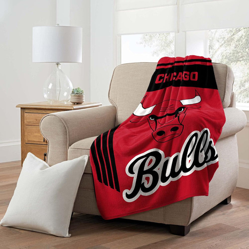 Manta De Microfibra De 46  X 60  De Chicago Bulls De Nb...