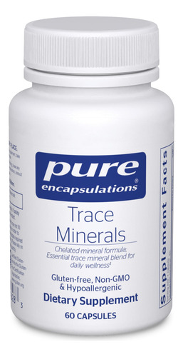 Suplemento Pure Encapsulations Trace Minerals 60 Cápsulas