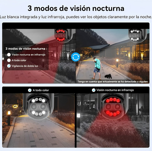 Camara Seguridad Exterior 4mp Doble Lente Zoom 8x Ovnif Wifi Color Blanco