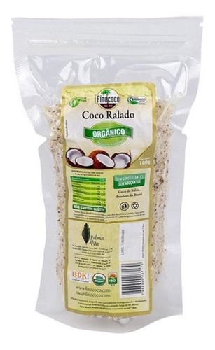Coco Ralado Orgânico 100g Finococo