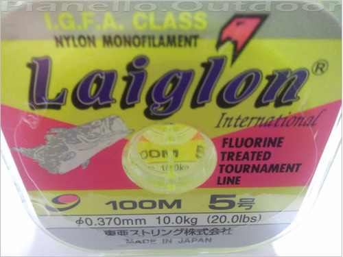 Tanza Nylon Laiglon Igfa Class 100% Japones 0,370mm 10kg!!!!